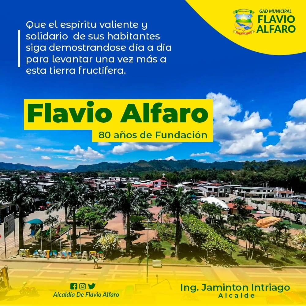 Este 23 de septiembre no te pierdas la transmisión en Vivo de la Sesión Conmemorativa por los 80 años de Fundación de Flavio Alfaro Alfaro.